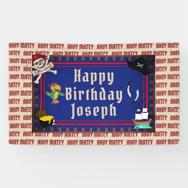 Pirate Birthday Banner (Horizontal)