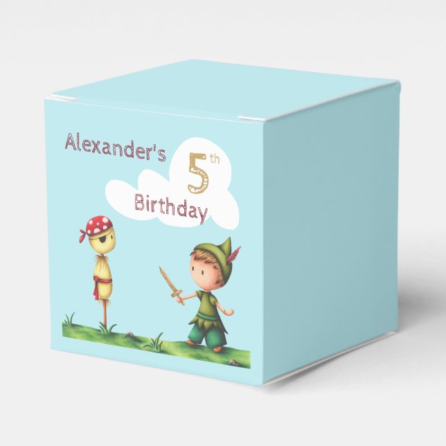 Pirate birthday boy favor box (Front Side)