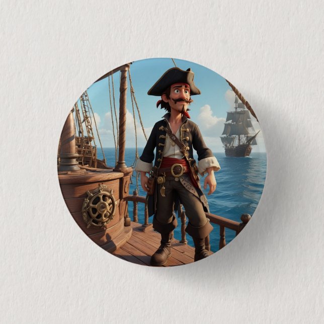 Pirate Birthday Button (Front)