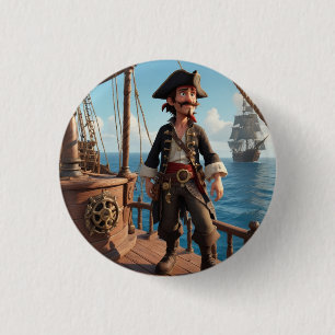 Pirate Birthday Button