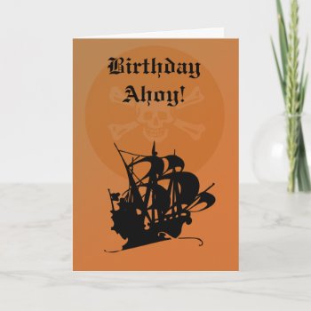 Pirate Birthday Card by CHACKSTER at Zazzle