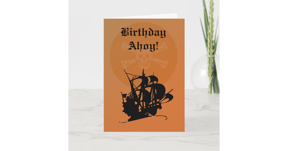 Pirate Birthday Card Zazzle 2580