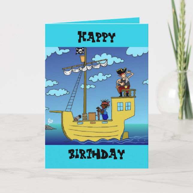 #pirate birthday card by dalDesignNZ (Front)