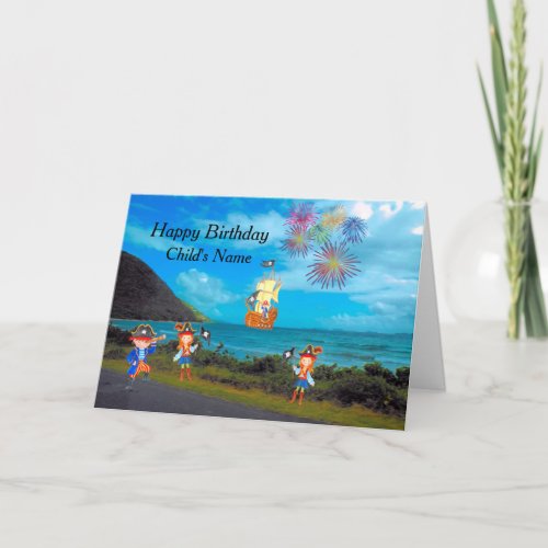 Pirate Birthday Card for Child