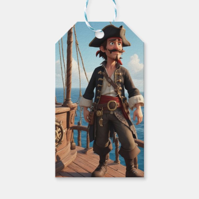 Pirate Birthday Gift Tags (Front)