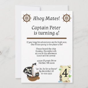 Pirate Birthday Invitation 