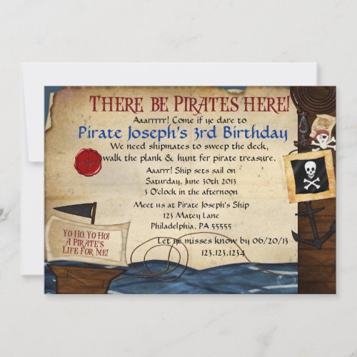 Pirate Birthday Invitation