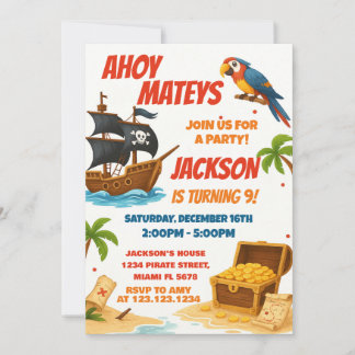 Pirate Birthday Invitation
