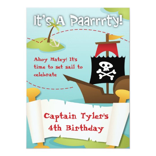 Pirate Birthday Invitation | Zazzle.com