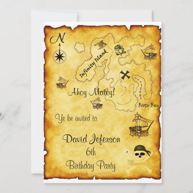 Pirate birthday Invitation (Front)