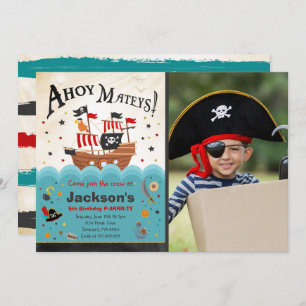 Pirate Birthday Invitation Ahoy Pirate Party Bash