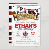 Pirate Birthday Invitation for Pirate Party (Front/Back)