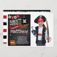 Pirate Birthday Invitation with Photo