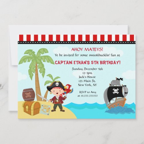 Pirate Birthday Invitations