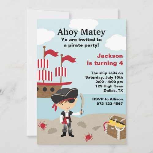 Pirate BIrthday Invitations