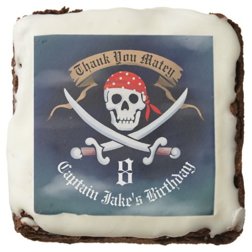 Pirate Birthday Jolly Roger Brownie