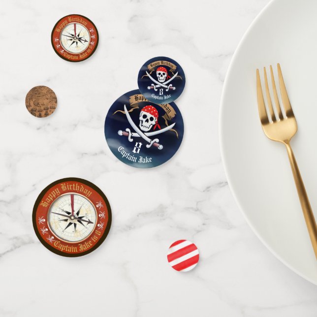 Pirate Birthday Jolly Roger Confetti (Group)