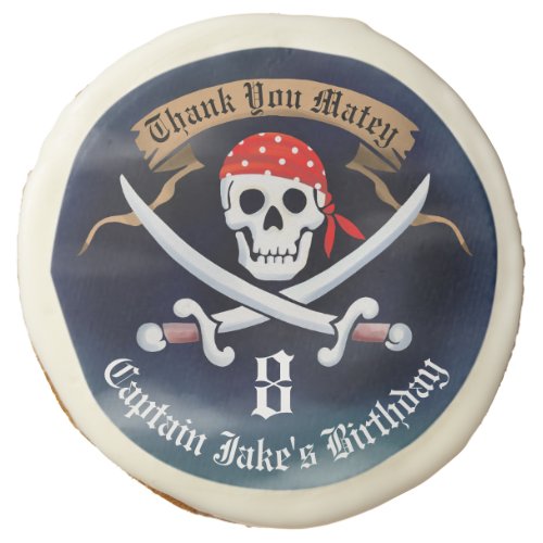 Pirate Birthday Jolly Roger Sugar Cookie