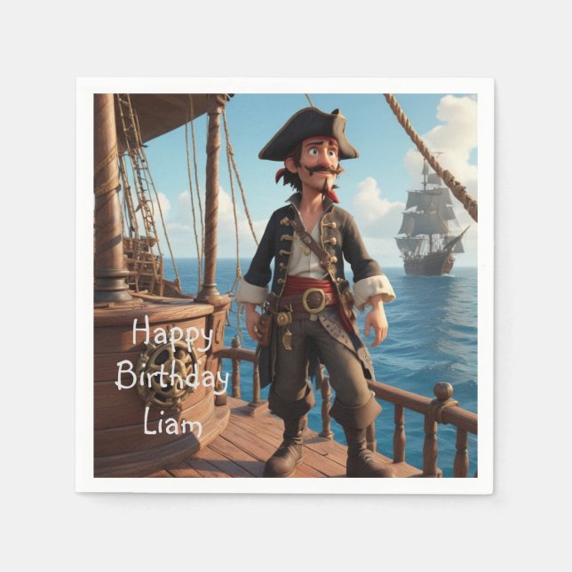 Pirate Birthday Napkins (Front)