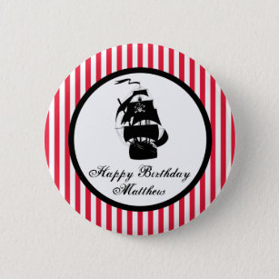 Pirate Birthday Party Button