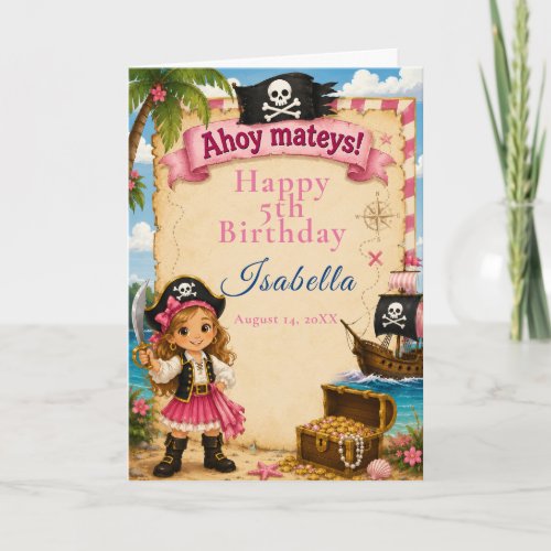 Pirate Birthday Party Card