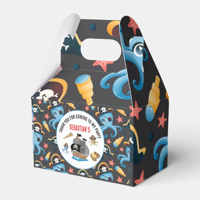 pirate birthday party favor boxes (Front Side)