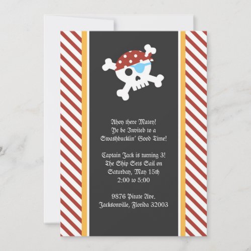 Pirate Birthday Party Invitation