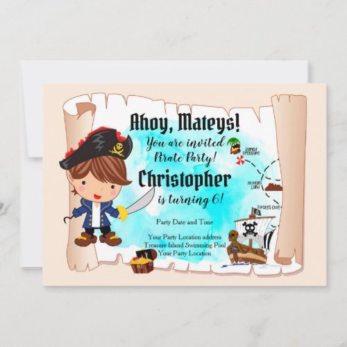 Pirate Birthday Party Invitation