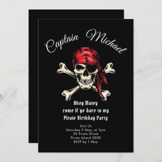 Pirate Birthday Party Invitation