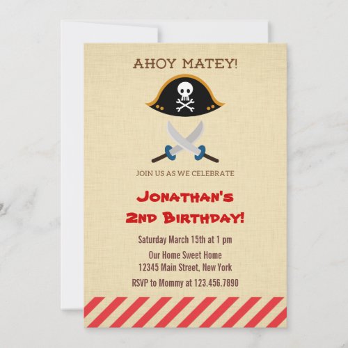 Pirate Birthday Party Invitation