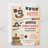  Pirate birthday party invitation (Front)
