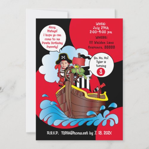 Pirate Birthday Party Invitation