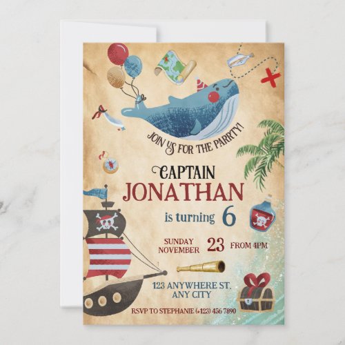 Pirate Birthday Party Invitation