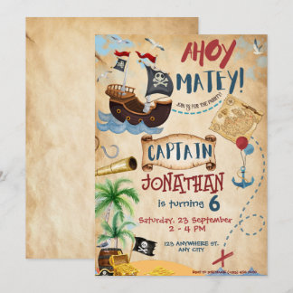 Pirate Birthday Party Invitation
