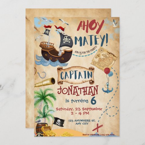 Pirate Birthday Party Invitation