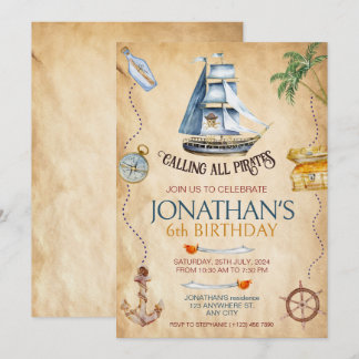 Pirate Birthday Party Invitation