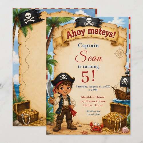 Pirate Birthday Party Invitation
