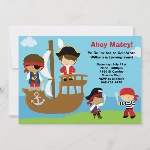 Pirate Birthday Party Invitations