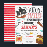 Pirate Birthday Party Kids Invitation<br><div class="desc">Ahoy,  matey! Get ready for a swashbuckling good time with a Pirate invitation perfect for the pirate enthusiast.
A back side matching the template is included so you can add extra information about your event or even a picture!</div>