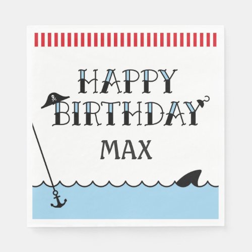 Pirate Birthday Party Paper Napkin