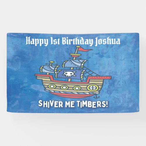 Pirate Birthday Party Shiver Me Timbers Banner