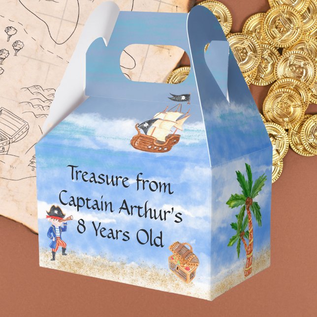 Pirate birthday themed party treasure chest favor boxes (Pirate-Themed party)
