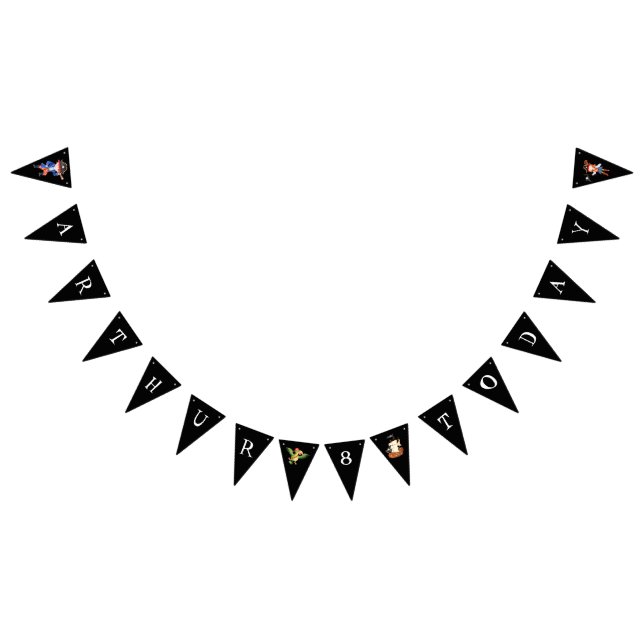 Pirate birthday themed party treasure parrot bunting flags (All)