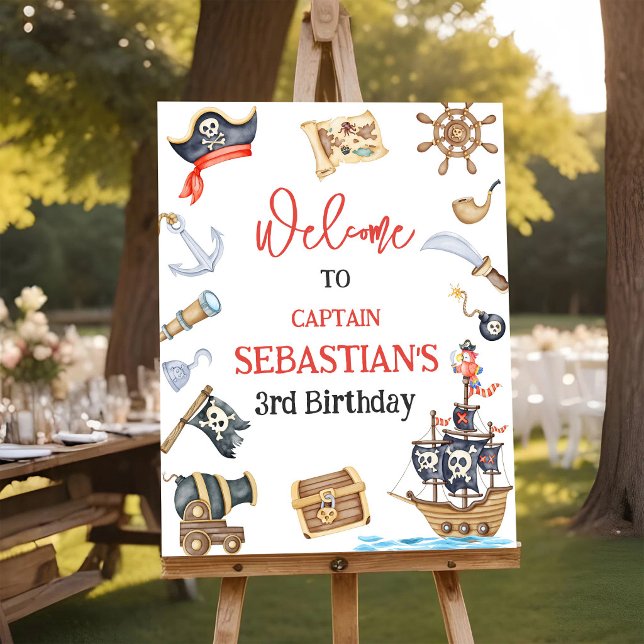 Pirate Birthday Welcome Sign (Creator Uploaded)