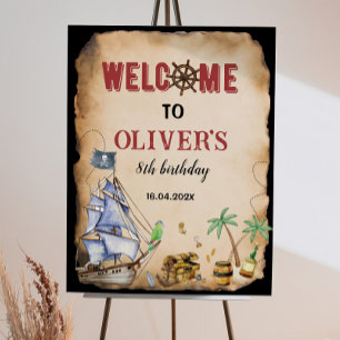 Pirate Birthday Welcome Sign