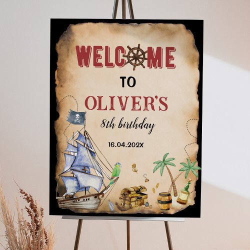 Pirate Birthday Welcome Sign