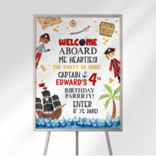 Pirate Birthday Welcome Sign