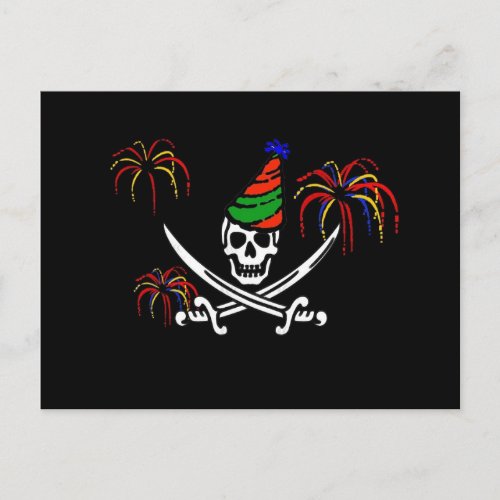 Pirate Bithday Costume Party Invitation Postcard