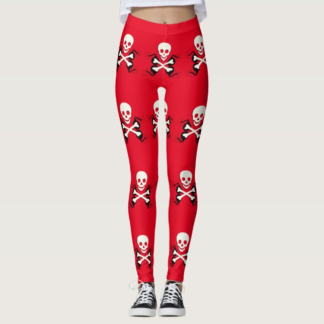 Pirate Bones Skull Leggings (Front)