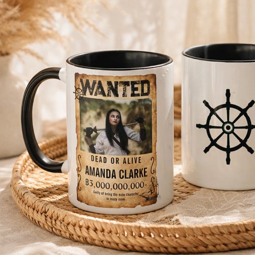 Pirate Bounty Wanted Poster – Custom Photo  Mug